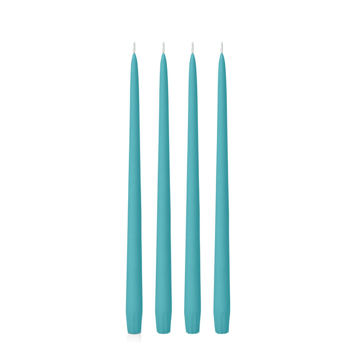 Teal 35cm Taper Candles - Pack of 96