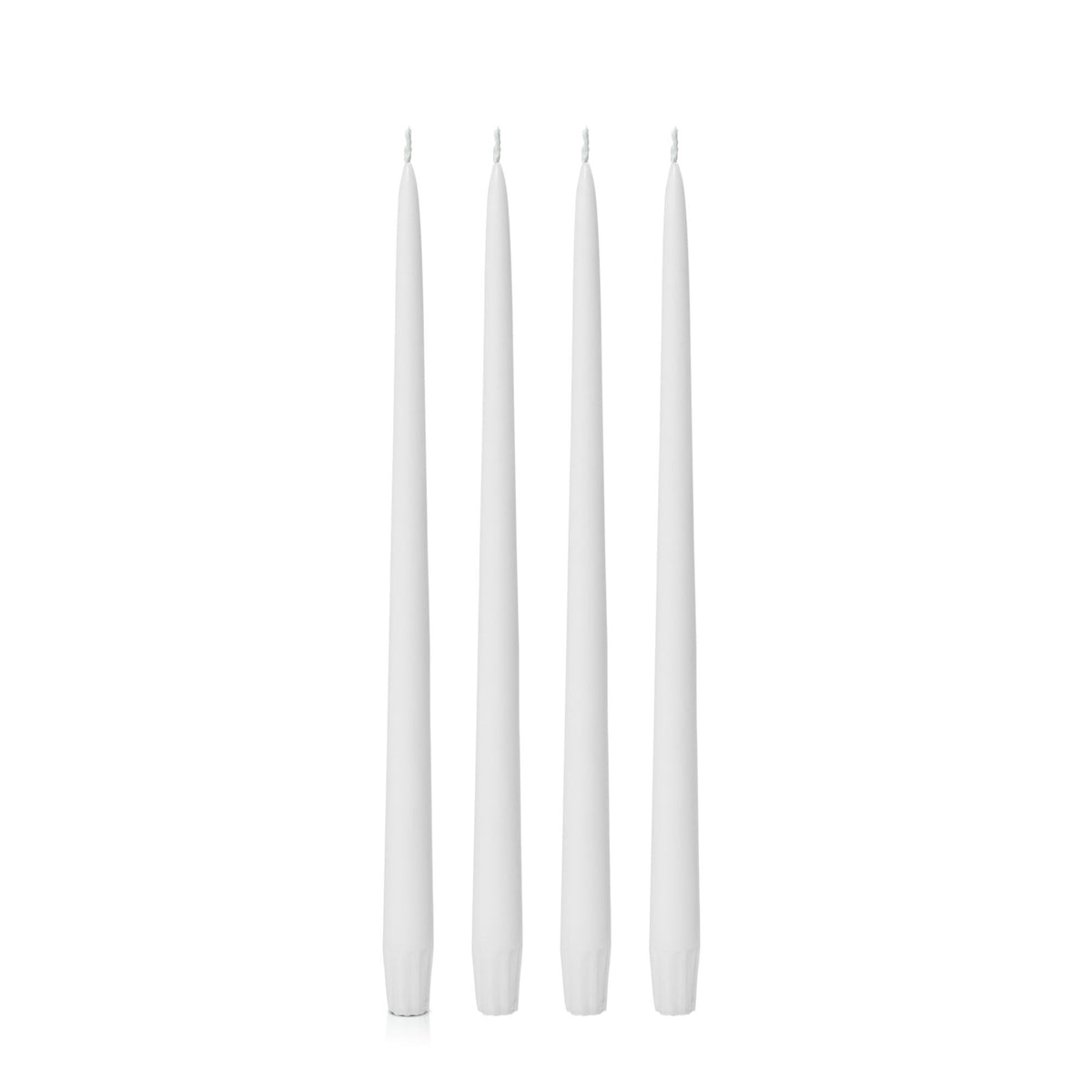 White 35cm Taper Candles Pack of 4