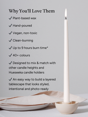 White 35cm Taper Candles