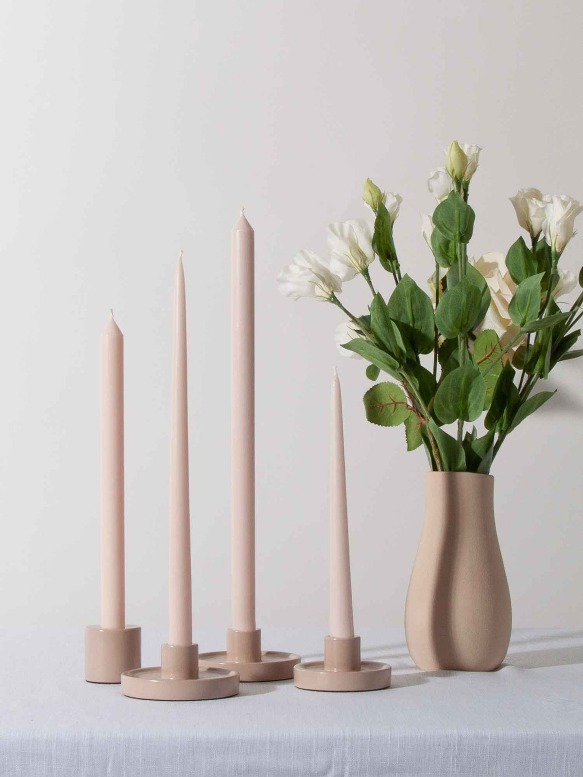 Antique Pink 40cm Dinner Candles