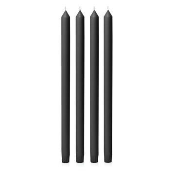 Black 40cm Dinner Candles - Pack of 96