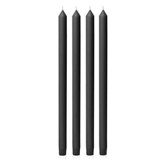 Black 40cm Dinner Candles Pack of 4