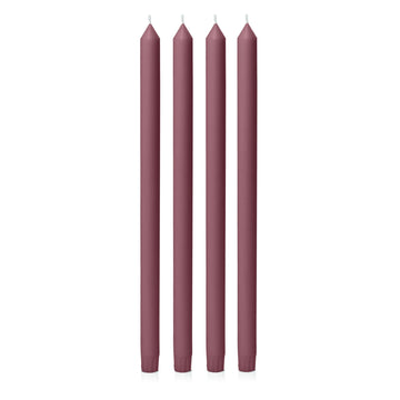 Burgundy 40cm Dinner Candles - Pack of 96