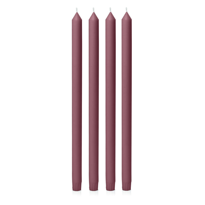 Burgundy 40cm Dinner Candles - Pack of 96