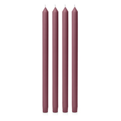 Burgundy 40cm Dinner Candles Pack of 4