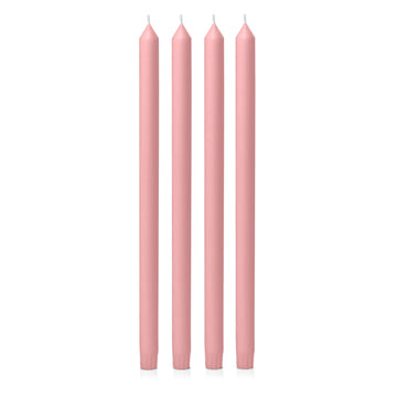 Coral Pink 40cm Dinner Candles - Pack of 96