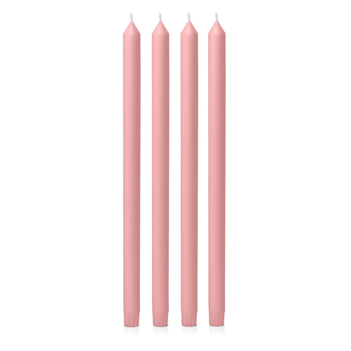 Coral Pink 40cm Dinner Candles - Pack of 96