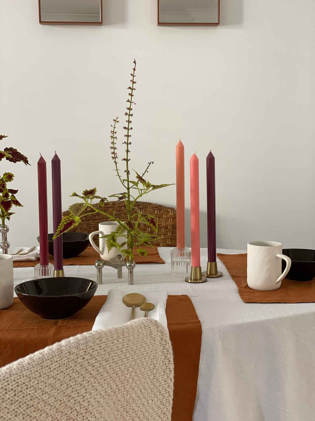 Coral Pink 40cm Dinner Candles - Pack of 96