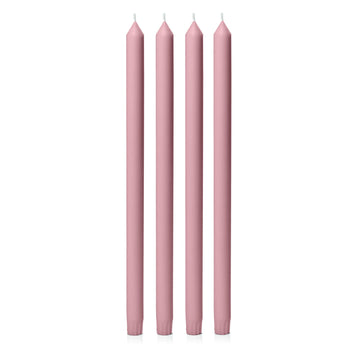 Dusty Pink 40cm Dinner Candles - Pack of 96