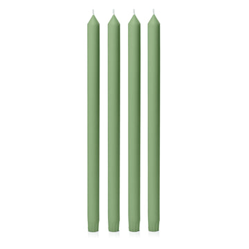 Green 40cm Dinner Candles - Pack of 96