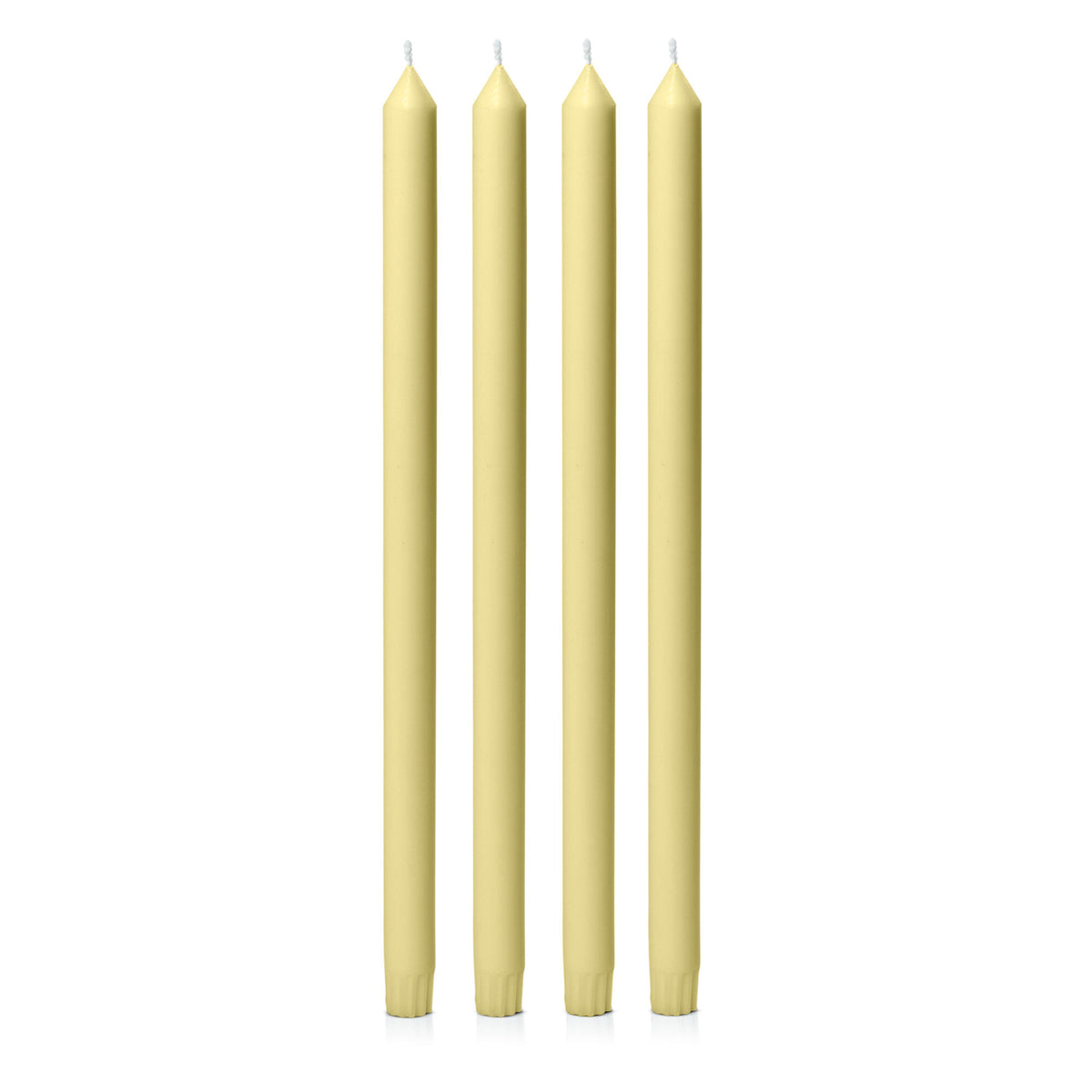 Lemon 40cm Dinner Candles Pack of 4