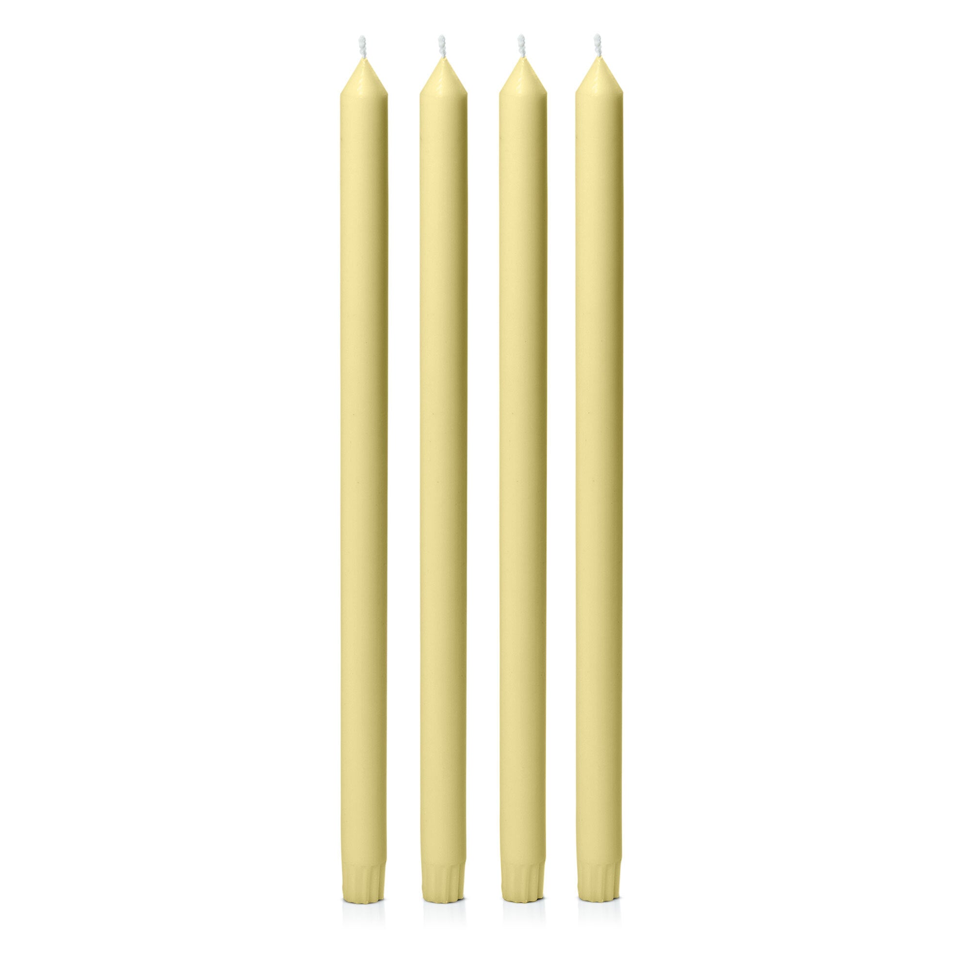 Lemon 40cm Dinner Candles Pack of 4