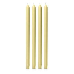 Lemon 40cm Dinner Candles Pack of 4