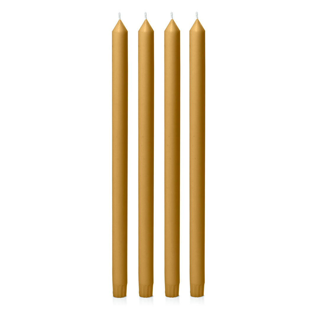 Mustard 40cm Dinner Candles - Pack of 96