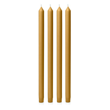 Mustard 40cm Dinner Candles - Pack of 96