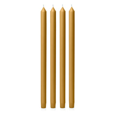 Mustard 40cm Dinner Candles Pack of 4