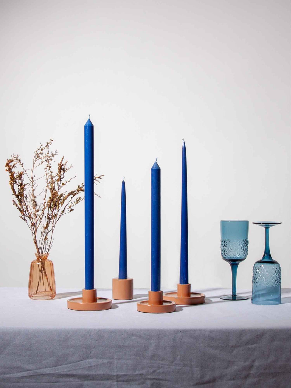 Navy 40cm Dinner Candles - Pack of 96