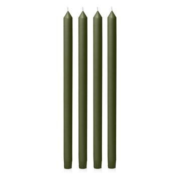 Olive 40cm Dinner Candles - Pack of 96