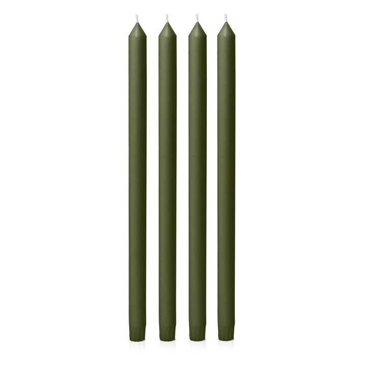 Olive 40cm Dinner Candles - Pack of 96