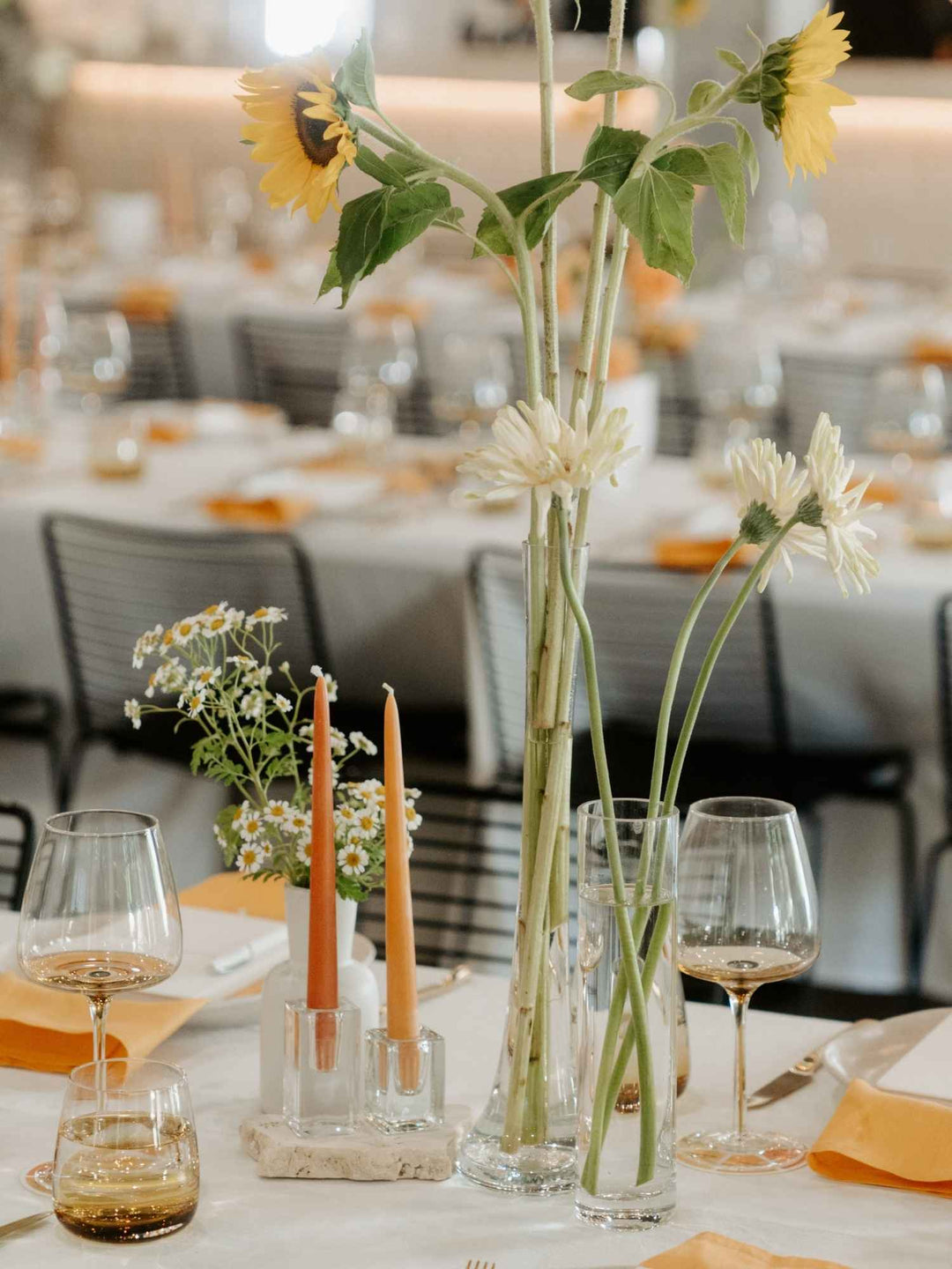 Orange 40cm Dinner Candles - Pack of 96