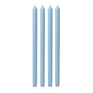 Pastel Blue 40cm Dinner Candles - Pack of 96