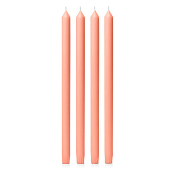 Peach 40cm Dinner Candles - Pack of 96
