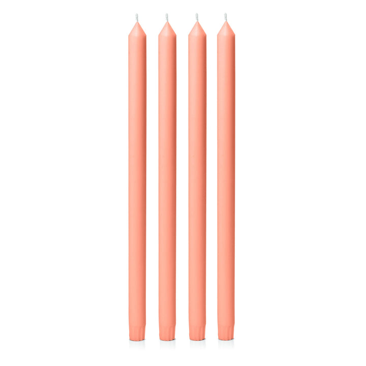 Peach 40cm Dinner Candles - Pack of 96
