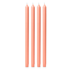 Peach 40cm Dinner Candles Pack of 4