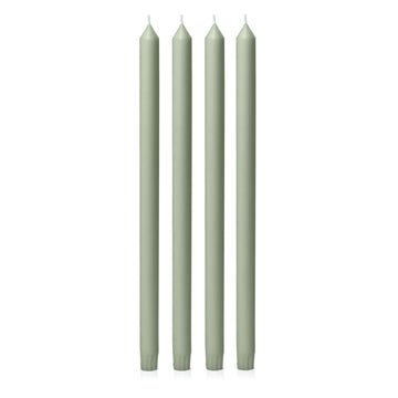 Pale Eucalypt 40cm Dinner Candles - Pack of 96