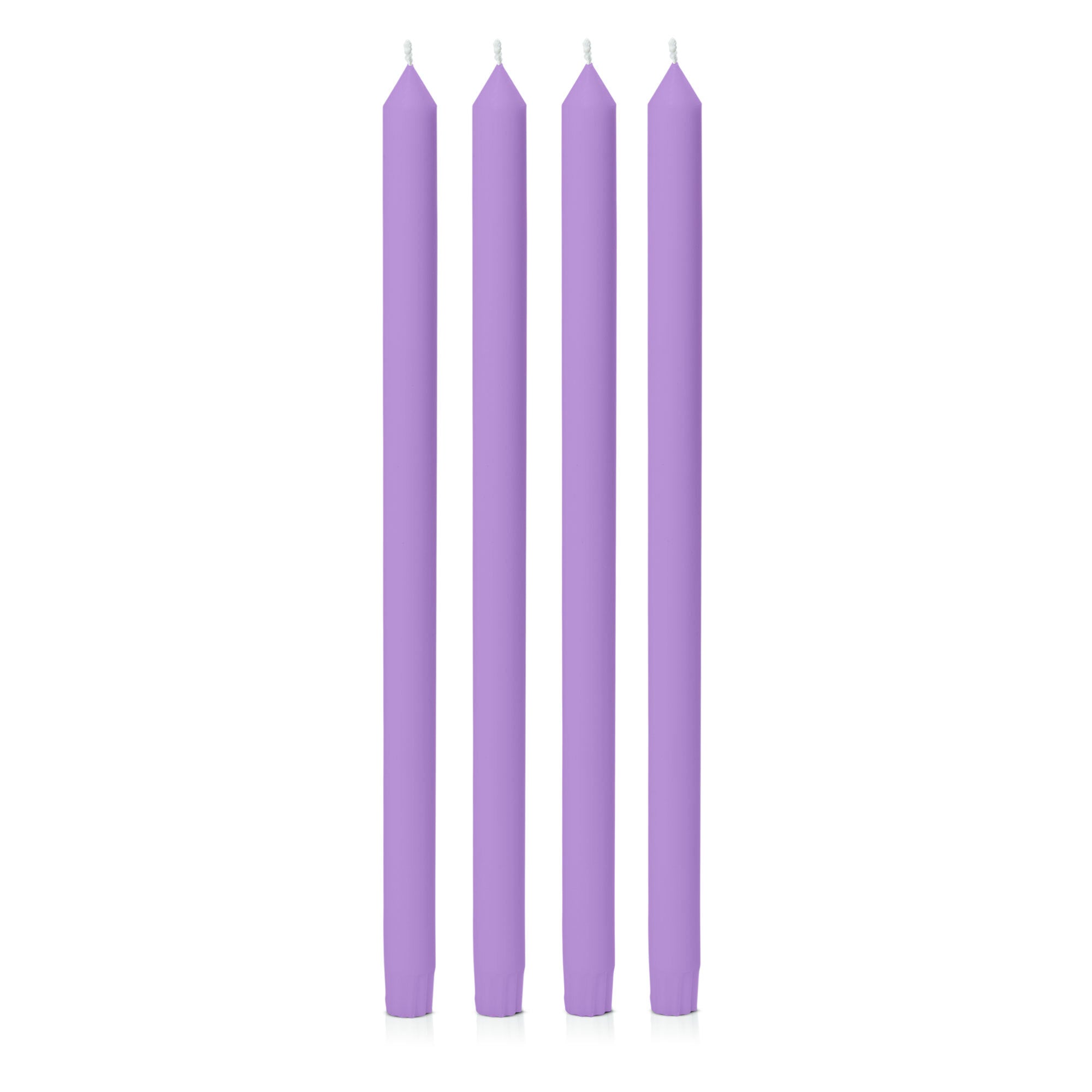 Purple 40cm Dinner Candles Pack of 4