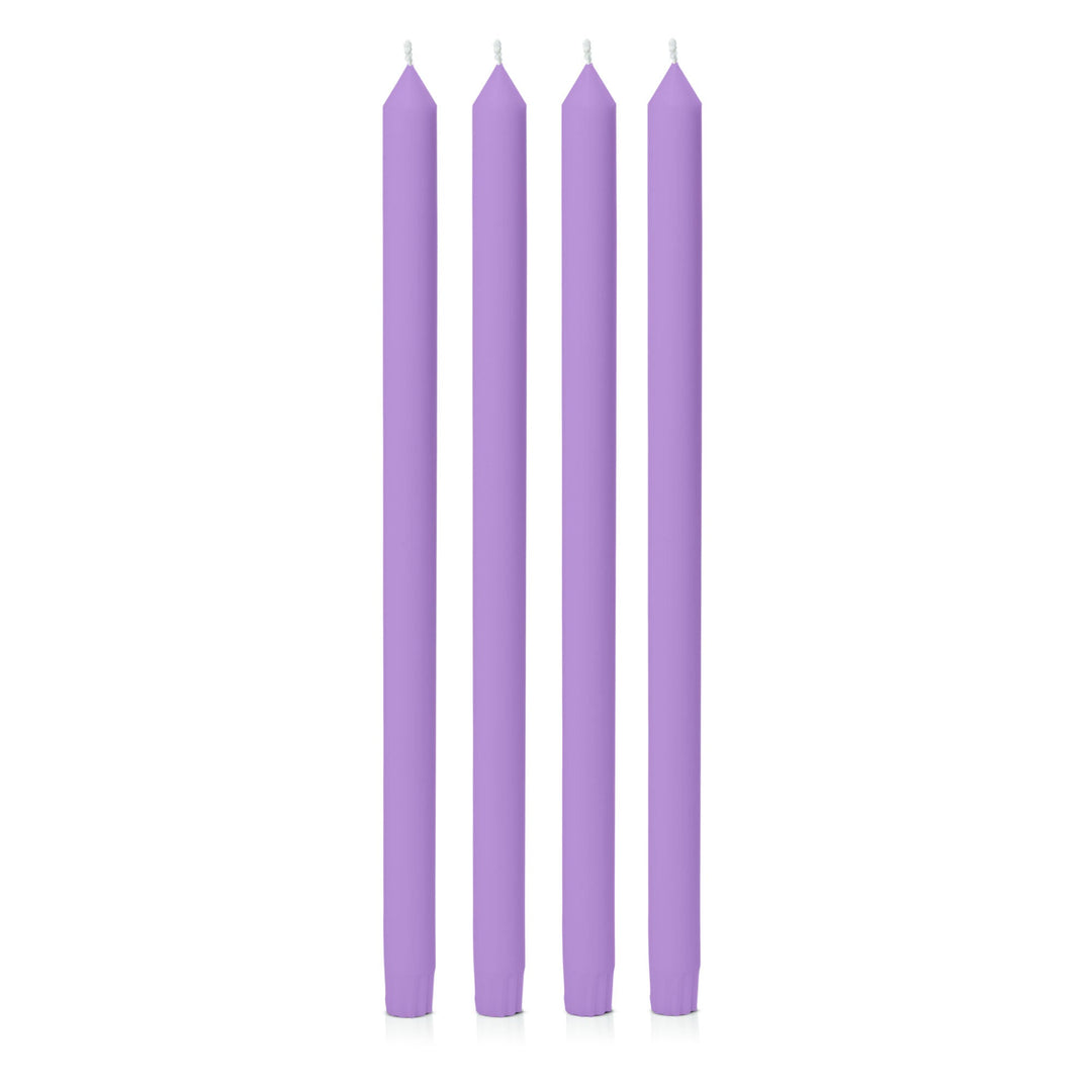 Purple 40cm Dinner Candles - Pack of 96