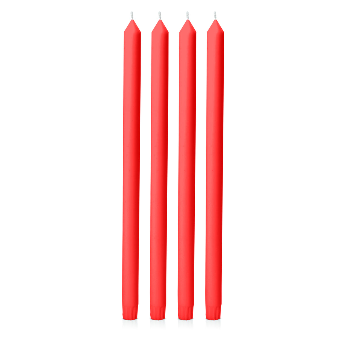 Scarlet 40cm Dinner Candles Pack of 4
