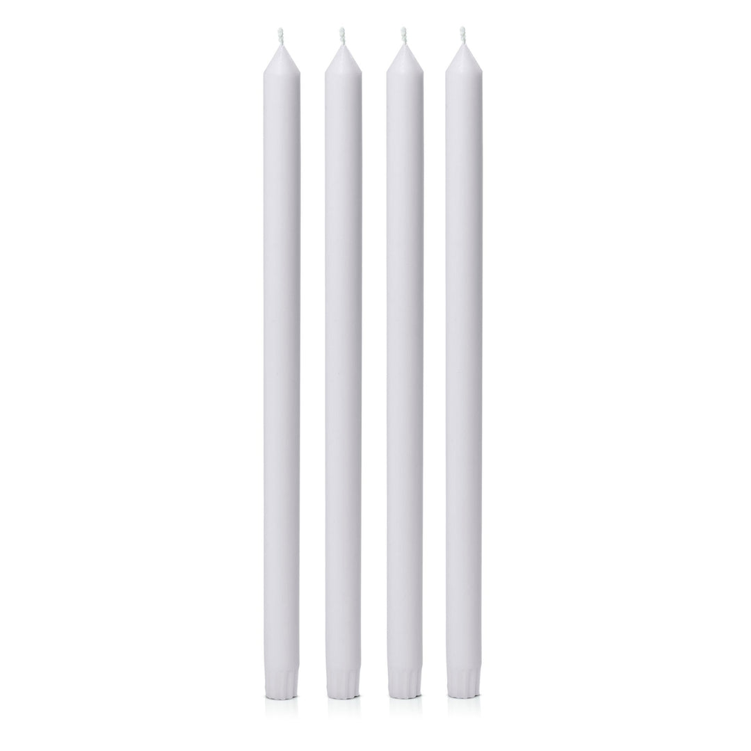 Silver Grey 40cm Dinner Candles - Pack of 96