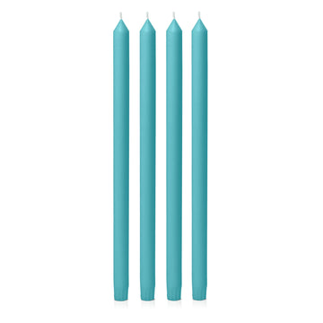 Teal 40cm Dinner Candles - Pack of 96