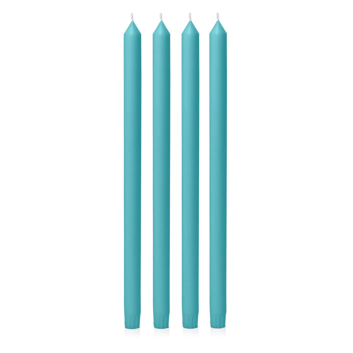 Teal 40cm Dinner Candles - Pack of 96
