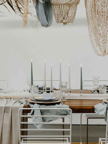 Teal 40cm Dinner Candles - Pack of 96