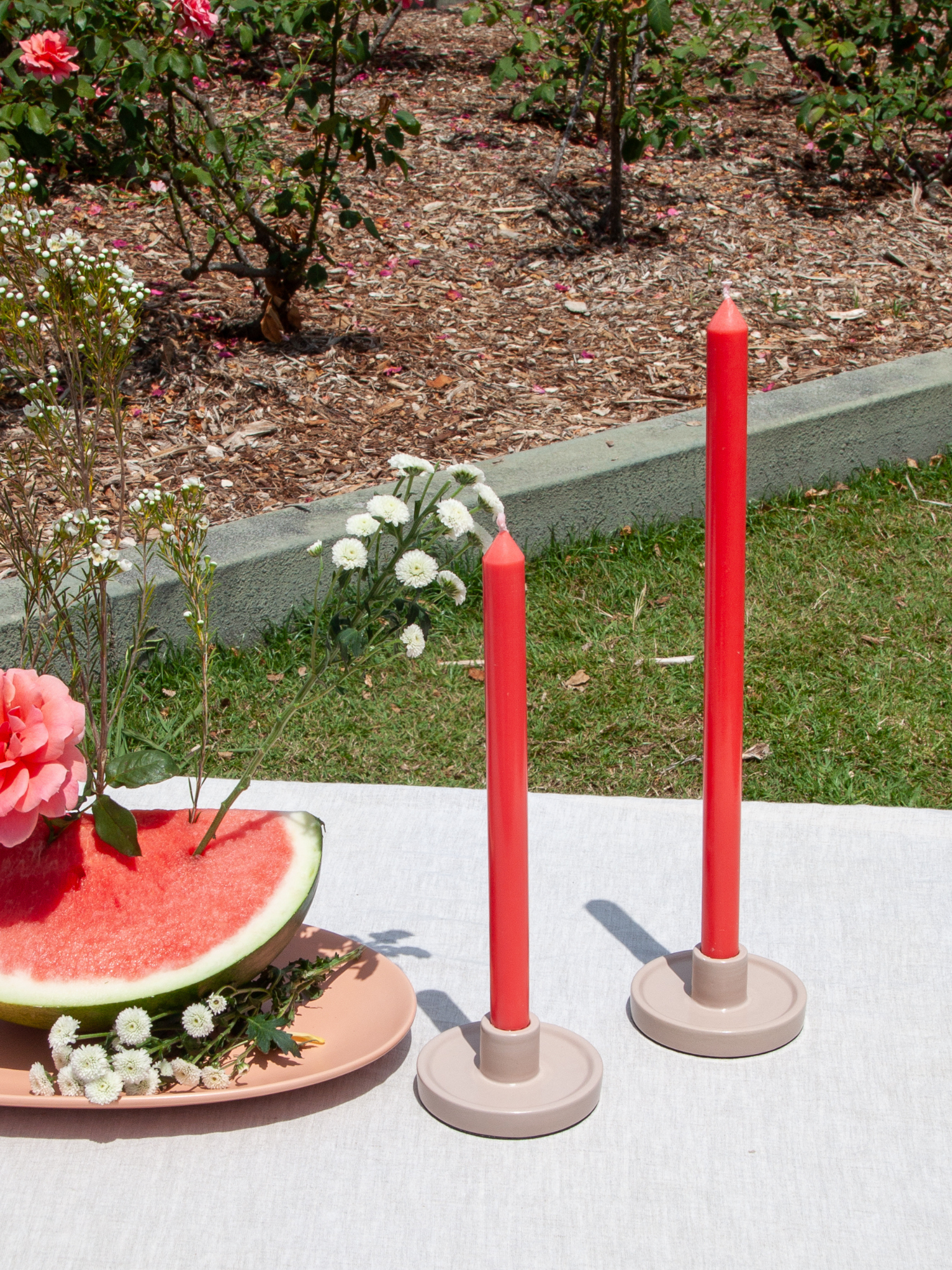 Watermelon 40cm Dinner Candles Pack of 4