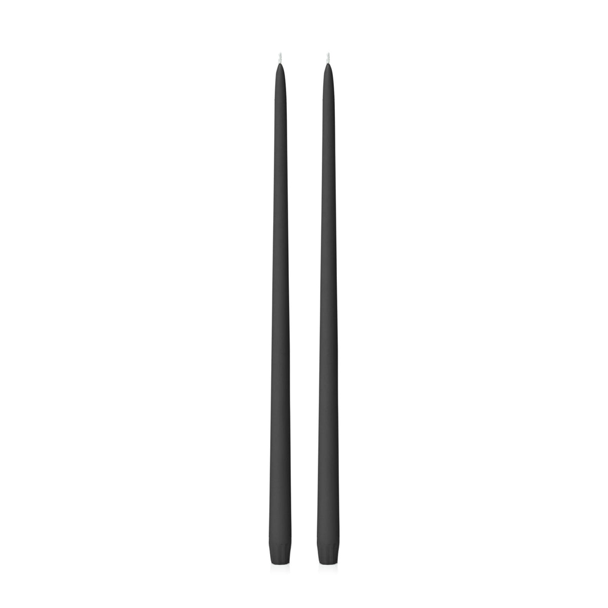 Black 45cm Taper Candles Pack of 2