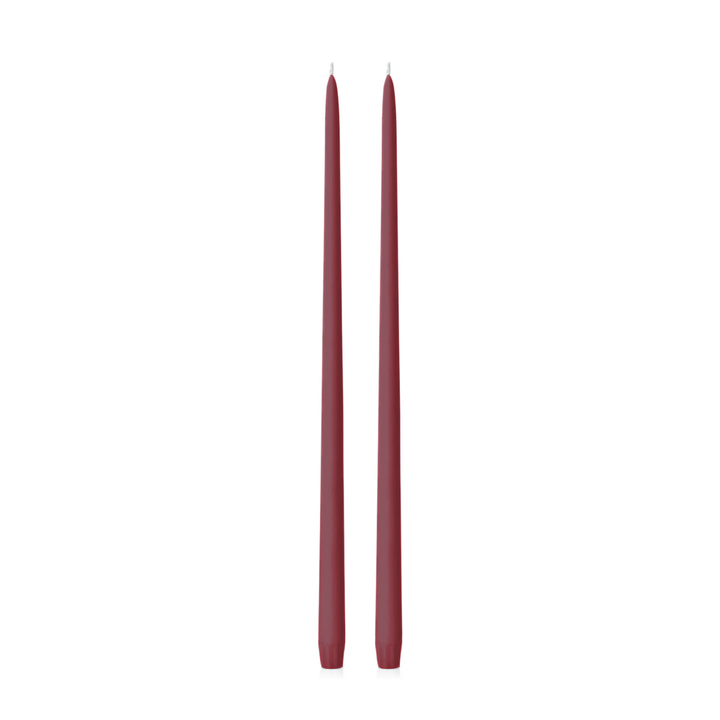 Burgundy 45cm Taper Candles - Pack of 96