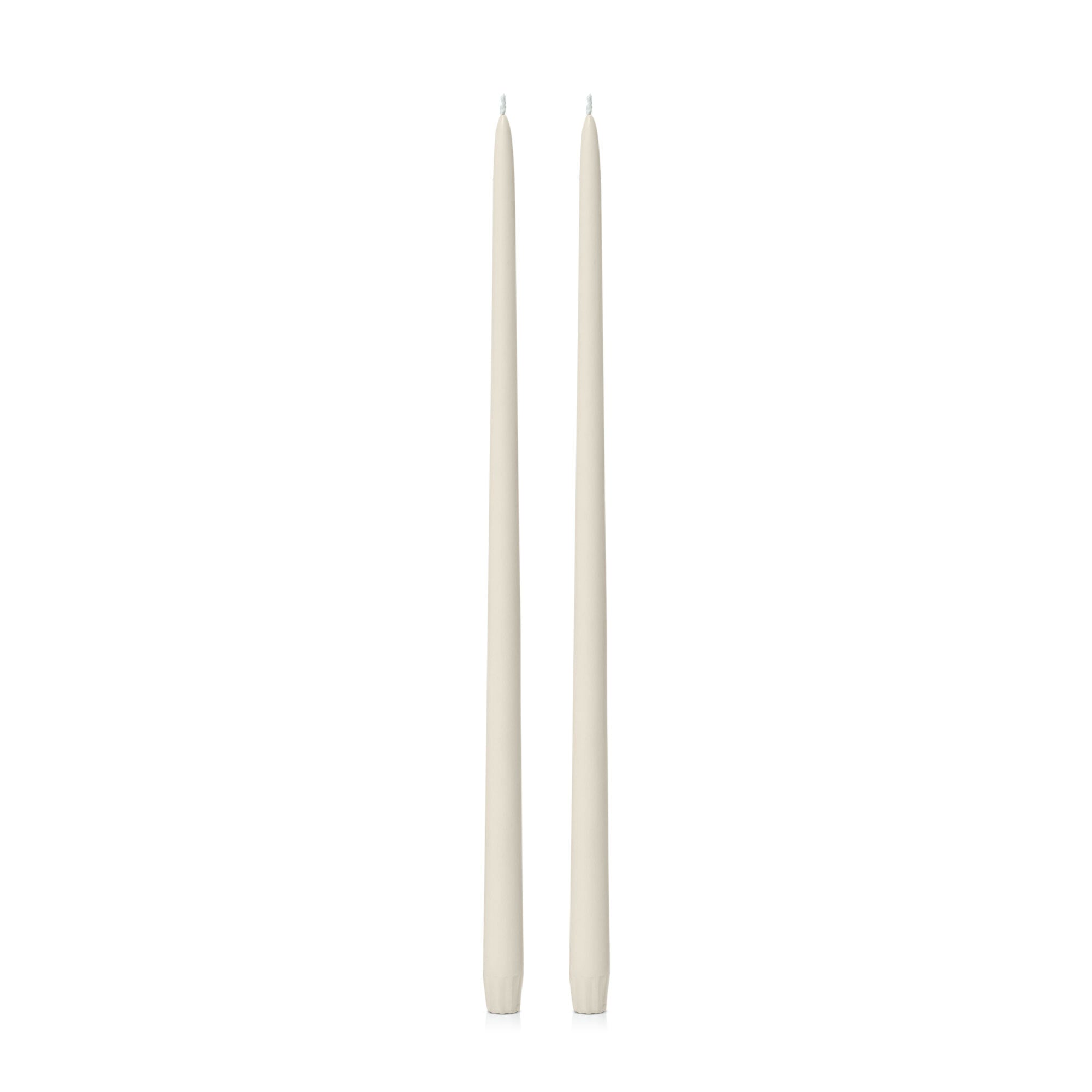 Ivory 45cm Taper Candles Pack of 2