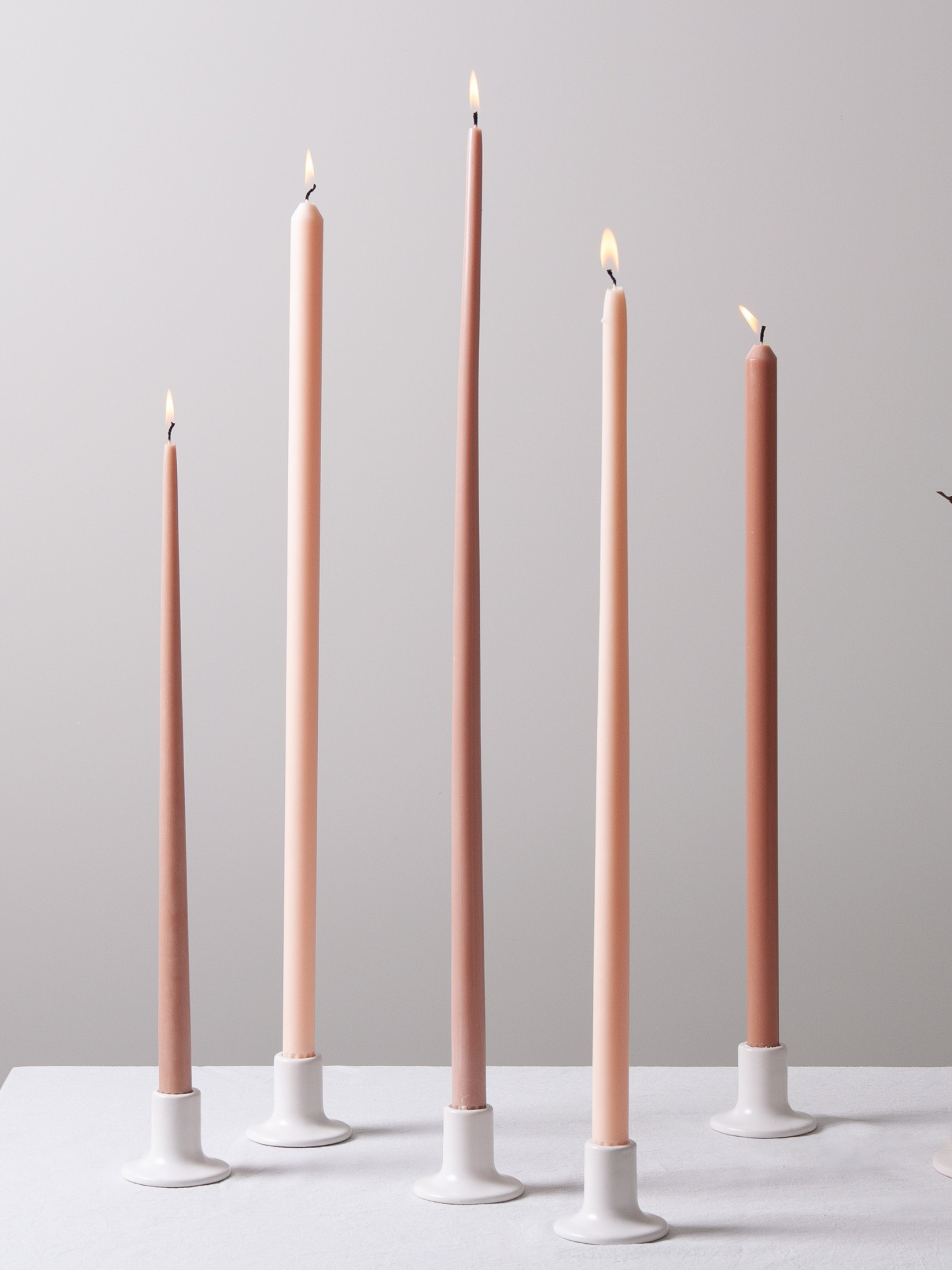 Latte 35cm Taper Candles