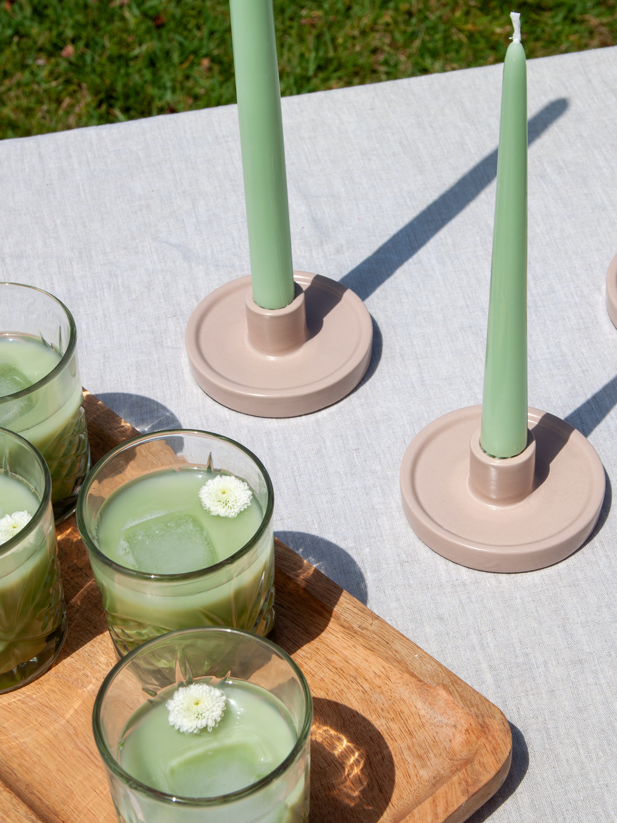 Matcha 45cm Taper Candles Pack of 2