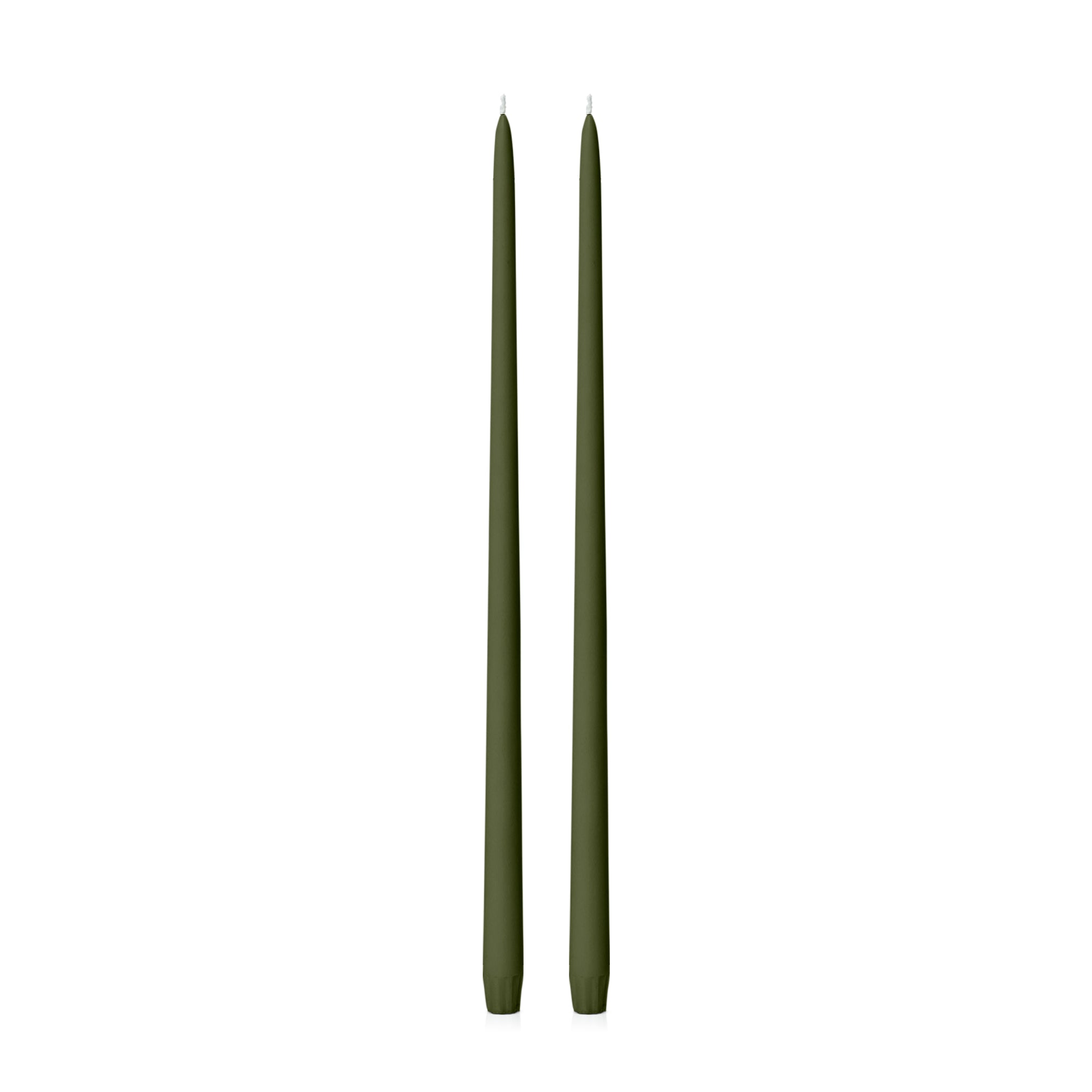 Olive 45cm Taper Candles Pack of 2