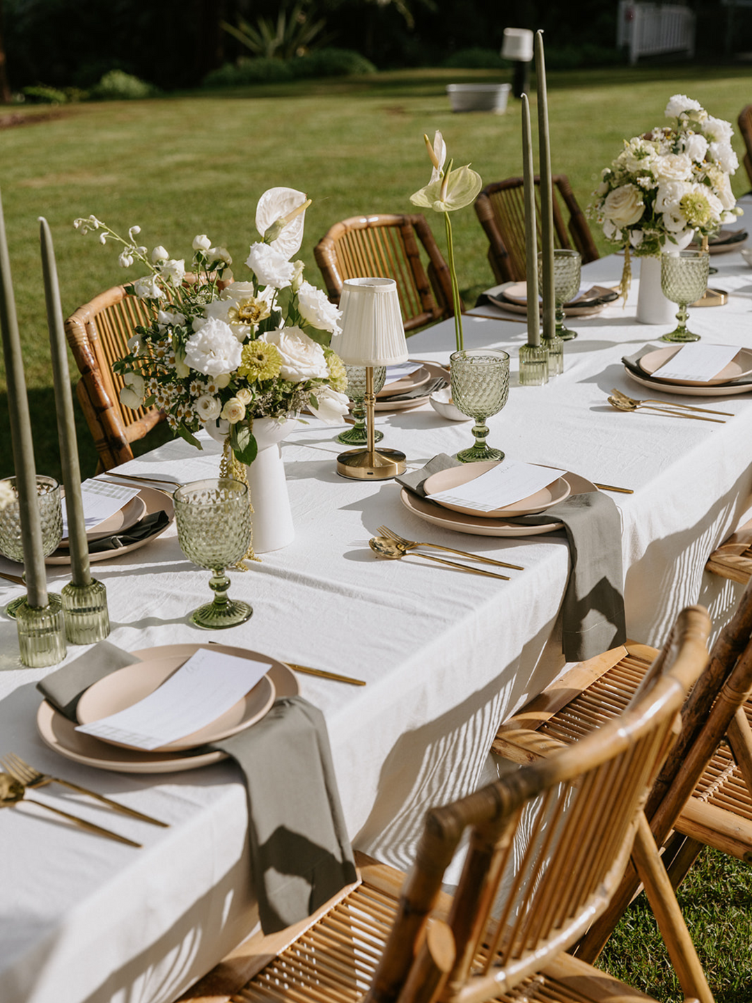 Olive 45cm Taper Candles