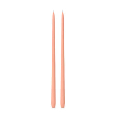 Peach 45cm Taper Candles Pack of 2