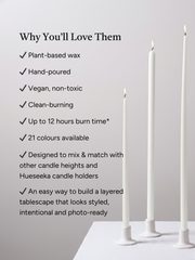 White 45cm Taper Candles