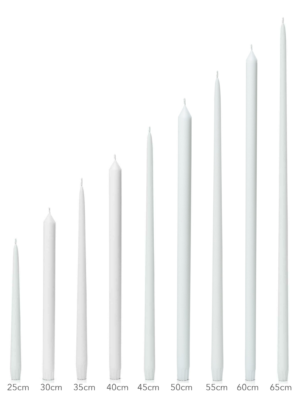 Lemon 50cm Dinner Candles - Pack of 96
