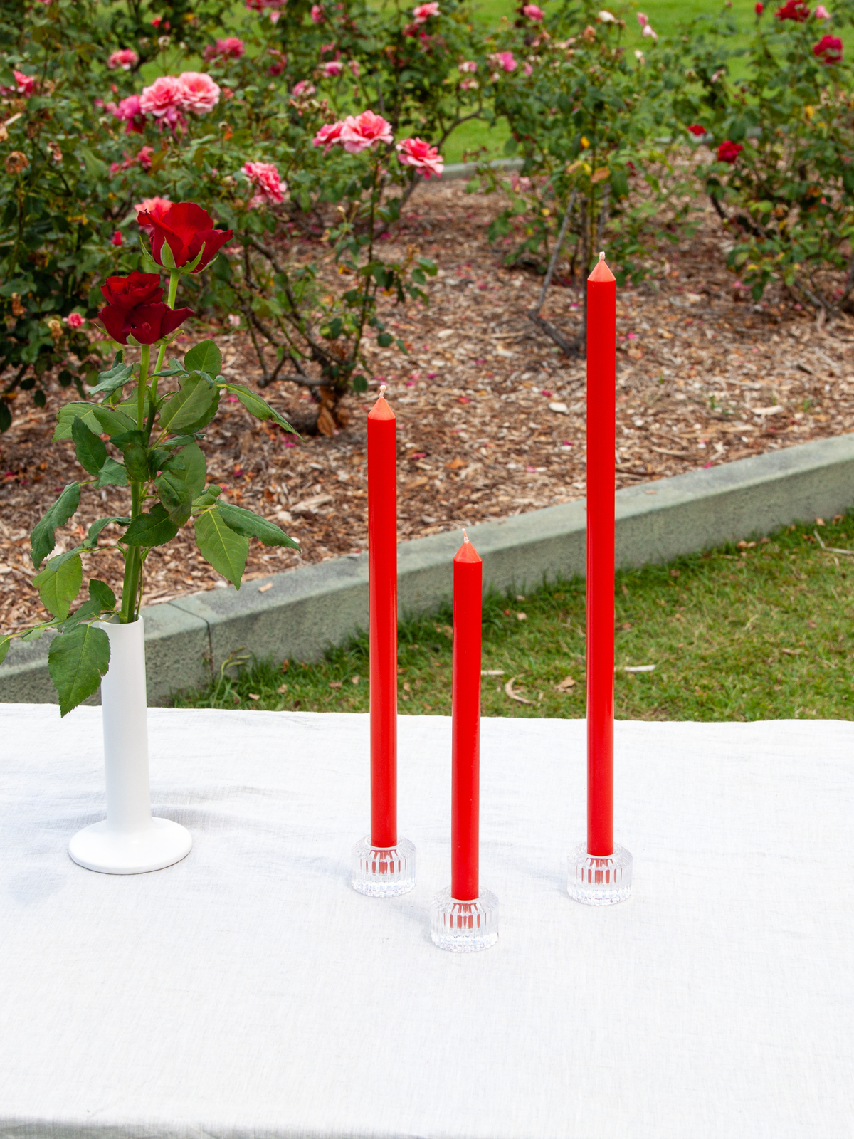 Scarlet 50cm Dinner Candles Pack of 2