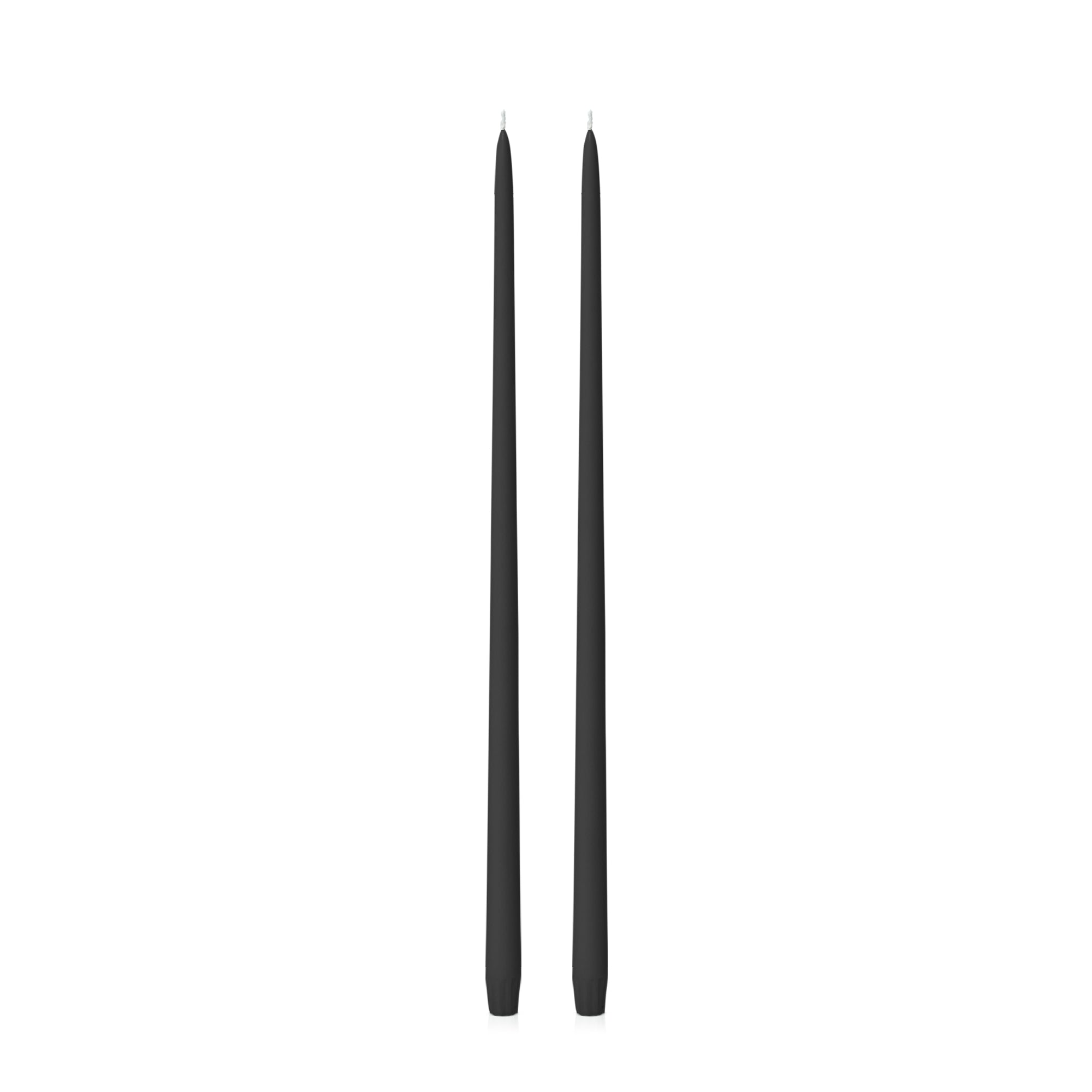 Black 55cm Taper Candles Pack of 2