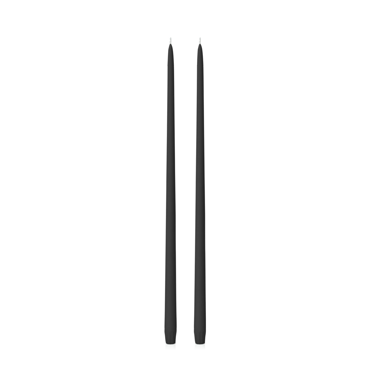 Black 55cm Taper Candles Pack of 2